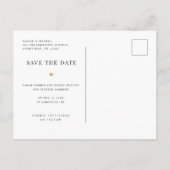 Moderne Rahmen | Einfaches Gold Square Foto Rett D Ankündigungspostkarte (Rückseite)