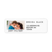 Moderne Rahmen | Foto Save the Date Adressmarken (Vorne)