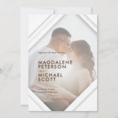 Moderne RahmenWedding mit persönlichem Foto Einladung (Vorderseite)