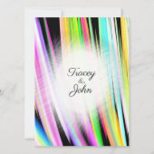 Moderne Rainbow Art Hochzeiten Einladung (Rückseite)