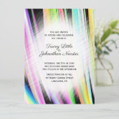 Moderne Rainbow Art Hochzeiten Einladung (Stehend Vorderseite)