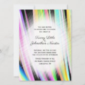 Moderne Rainbow Art Hochzeiten Einladung (Vorderseite)