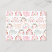 Moderne Rainbow Baby Showbuchanfrage Begleitkarte (Rückseite)