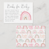 Moderne Rainbow Baby Showbuchanfrage Begleitkarte (Vorne/Hinten)