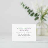 Moderne Rainbow Business Card Visitenkarte (Stehend Vorderseite)