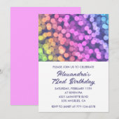 Moderne Rainbow Confetti Einladungen zum 72. (Vorne/Hinten)