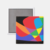 Moderne Rainbow-farbene Kunst Magnet (Vorderseite/Rückseite)