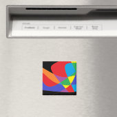 Moderne Rainbow-farbene Kunst Magnet (In Situ (Geschirrspüler))