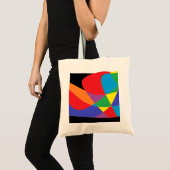 Moderne Rainbow-farbene Kunst Tragetasche (Vorderseite (Produkt))