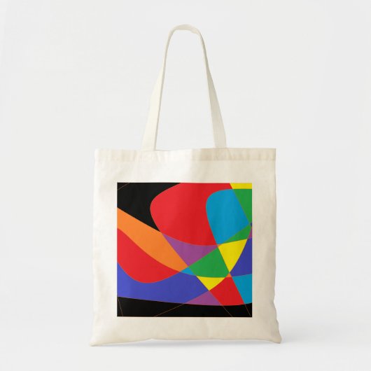 Moderne Rainbow-farbene Kunst Tragetasche (Vorne)