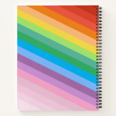 Moderne Rainbow-farbene Streifen Notizblock (Rückseite)