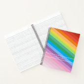 Moderne Rainbow-farbene Streifen Notizblock (Innenseite)
