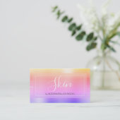 Moderne Rainbow Foil Skin Care Visitenkarte (Stehend Vorderseite)