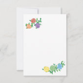 Moderne Rainbow Geometric Floral Wedding RSVP Karte (Rückseite)