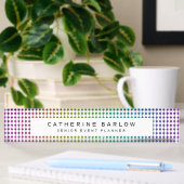 Moderne Rainbow-Glitzer-Punkte Namensplakette