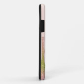 Moderne Rainbow-Glitzer-Tropfen, Rose Gold, Monogr Case-Mate iPhone Hülle (Hinten/Rechts)