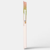 Moderne Rainbow Glitzer Tropfen Rose Gold, Monogra Case-Mate iPhone Hülle (Rückseite / Links)