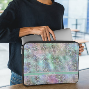 Moderne Rainbow-Glitzern Laptopschutzhülle