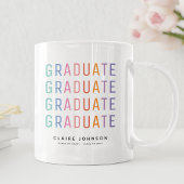 Moderne Rainbow-Graduate-Klasse 2024 Kaffeetasse