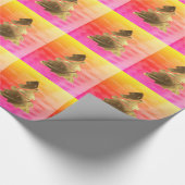 Moderne Rainbow Imitate Gold Weihnachtsbaummuster Geschenkpapier (Ecke)