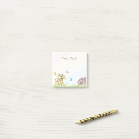 Moderne Rainbow-Kids bei Nutztieren Post-it Klebezettel (Auf Schreibtisch)