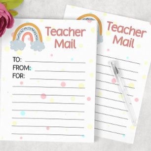 Moderne Rainbow-Lehrerin Mail Post-it Klebezettel