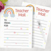 Moderne Rainbow-Lehrerin Mail Post-it Klebezettel