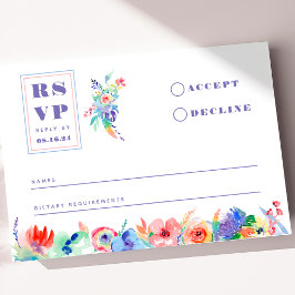 Moderne Rainbow LGBTQ Wedding RSVP Card