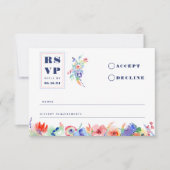 Moderne Rainbow LGBTQ Wedding RSVP Card Karte (Vorderseite)