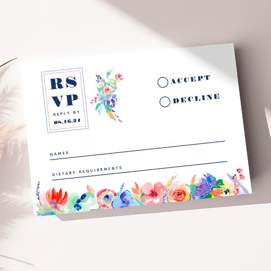 Moderne Rainbow LGBTQ Wedding RSVP Card Karte