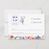 Moderne Rainbow LGBTQ Wedding RSVP Card Karte (Vorderseite)