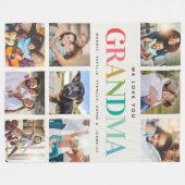 Moderne Rainbow-Liebe Oma-Collage Fleecedecke (Vorderseite (Horizontal))