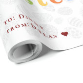 Moderne Rainbow Pastel Einfach Custom Happy Oaster Geschenkpapier (Rolleneckpunkt)