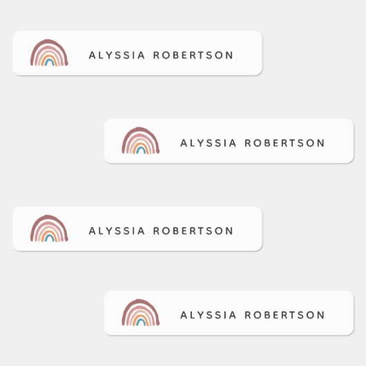 Moderne Rainbow Pastel Niedlich jeden Tag Etiketten (Gruppe)