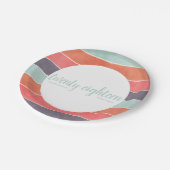 Moderne Rainbow Stripes Graduation Party Teller (Schrägansicht)