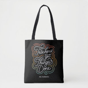Moderne Rainbow Swirl-LehrerInnen erlangen Dinge Tasche
