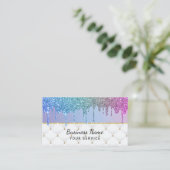 Moderne Rainbow Unicoron Glitzer Tropfens Beauty S Visitenkarte (Stehend Vorderseite)