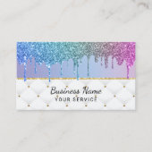 Moderne Rainbow Unicoron Glitzer Tropfens Beauty S Visitenkarte (Vorderseite)