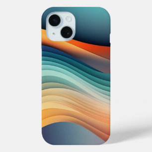 Moderne Rainbow Wave Abstrakt Art Case-Mate iPhone Hülle