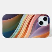 Moderne Rainbow Wave Abstrakt Art Case-Mate iPhone Hülle (Rückseite (Horizontal))