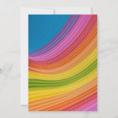 Moderne Rainbow Wave Wedding Einladung (Rückseite)
