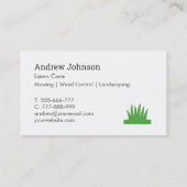 Moderne Rake Grass Hedge Sheets Logo Rasenmäher  Visitenkarte (Rückseite)