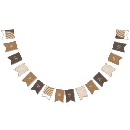 Moderne Ranbows Earthy Tones Happy Birthday   Wimpelkette