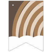 Moderne Ranbows Earthy Tones Happy Birthday   Wimpelkette (Erste Fahne)