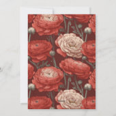 Moderne Ranunculus-Accent-Boho-Geburtstag Einladung (Rückseite)