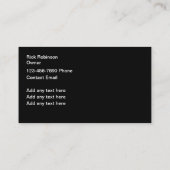 Moderne Rasenbewässerung und Sprinkler Visitenkarte (Rückseite)