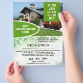 Moderne Rasenflächen zur Rasenmäherstellung Flyer (Hand)