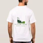 Moderne Rasenpflege Einfache Landschaft doppelseit T-Shirt (Rückseite)