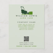 Moderne Rasenpflege Einfache Landschaft QR Code Flyer (Vorne)