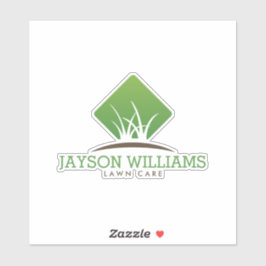 Moderne Rasenpflege/Landschaftsbild-Graslogos Aufkleber